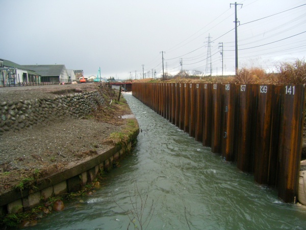神通川水系宮島川河川総合交付金　護岸工工事