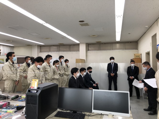 令和３年度　入社式を執り行いました。