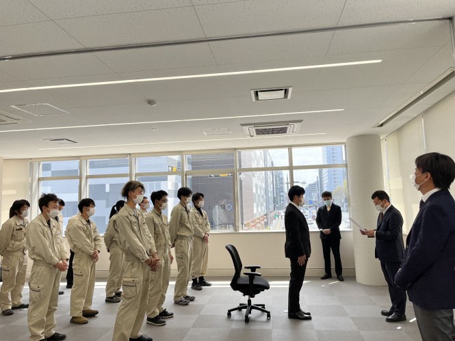 令和５年度 入社式を執り行いました。