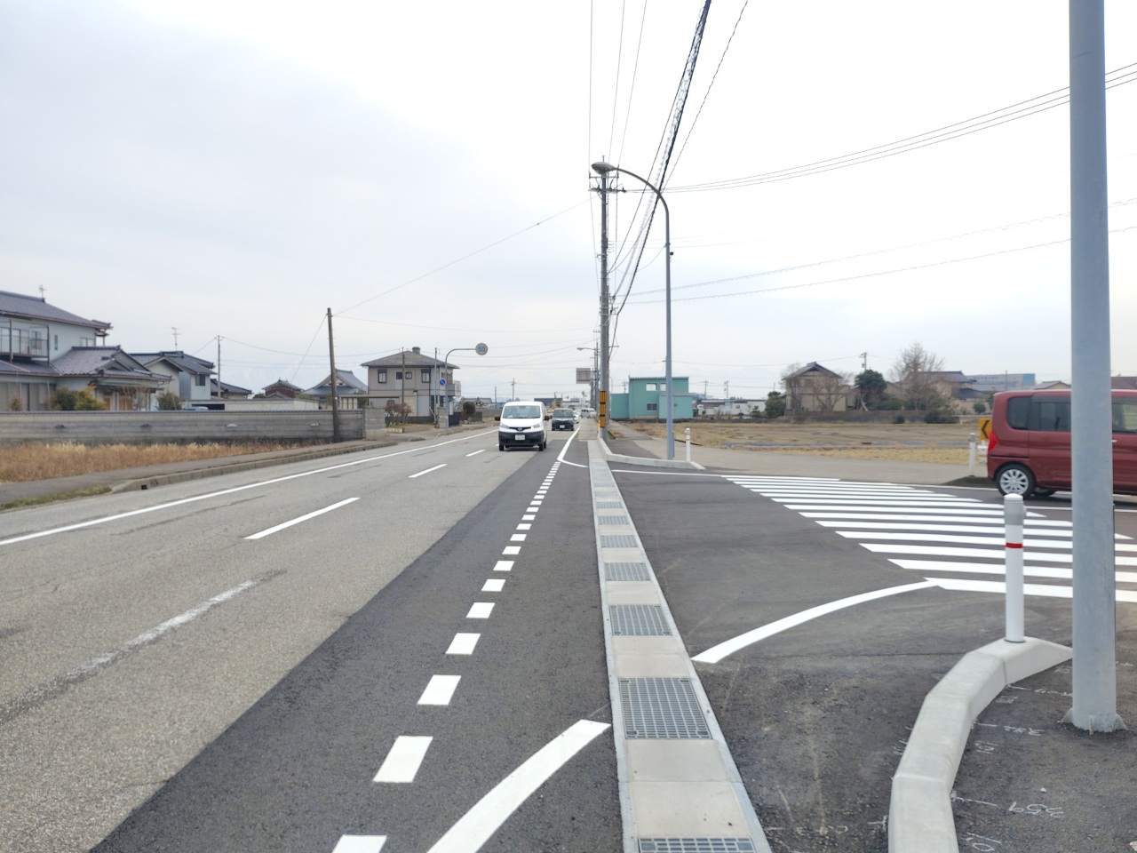 市道大門針原線歩道整備工事